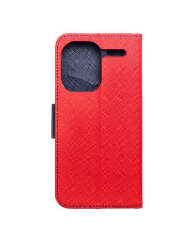 Husă Xiaomi Redmi Note 13 Pro Plus 5G Fancy Book Tip Carte cu Magnet și 2 Sloturi Card + Buzunar - Roșu