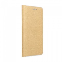 Husă Xiaomi Mi 10T Lite 5G Forcell Luna Book tip carte, ramă metalică, Auriu