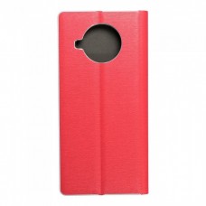 Husă Xiaomi Mi 10T Lite 5G Forcell Luna Book tip carte, ramă metalică, Rosu