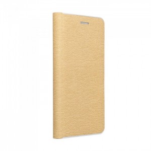 Husă Xiaomi Mi 10T 5G / Mi 10T Pro 5G Forcell Luna Book tip carte, ramă metalică, Auriu