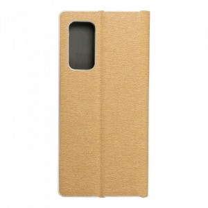 Husă Xiaomi Mi 10T 5G / Mi 10T Pro 5G Forcell Luna Book tip carte, ramă metalică, Auriu