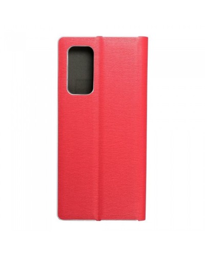 Husă Xiaomi Mi 10T 5G / Mi 10T Pro 5G Forcell Luna Book tip carte, ramă metalică, Rosu