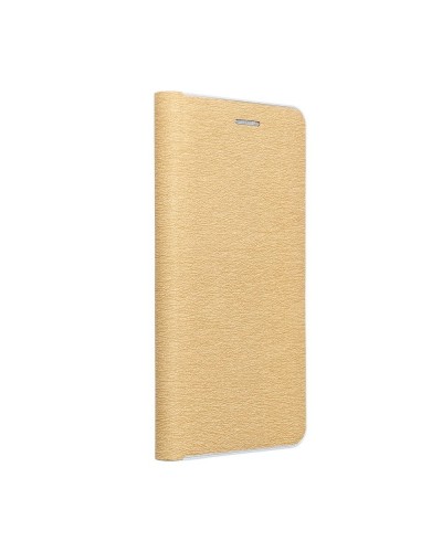 Husă Xiaomi Mi 11 Forcell Luna Book tip carte, ramă metalică, Auriu