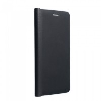 Husă Xiaomi Redmi Note 9T 5G Forcell Luna Book tip carte, ramă metalică, Negru