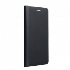 Husă Xiaomi Redmi Note 9T 5G Forcell Luna Book tip carte, ramă metalică, Negru