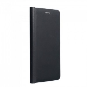 Husă Xiaomi Redmi Note 9T 5G Forcell Luna Book tip carte, ramă metalică, Negru
