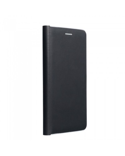 Husă Xiaomi Redmi Note 9T 5G Forcell Luna Book tip carte, ramă metalică, Negru