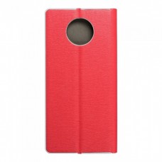 Husă Xiaomi Redmi Note 9T 5G Forcell Luna Book tip carte, ramă metalică, Rosu