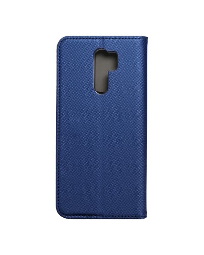 Husă Xiaomi Redmi 9 Smart Book Case tip carte, Albastru