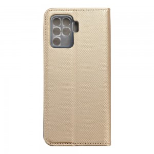 Husă Oppo Reno 5 Lite Smart Book Case tip carte, Auriu