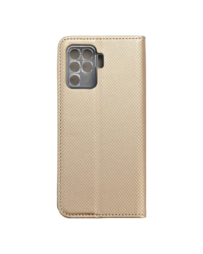 Husă Oppo Reno 5 Lite Smart Book Case tip carte, Auriu