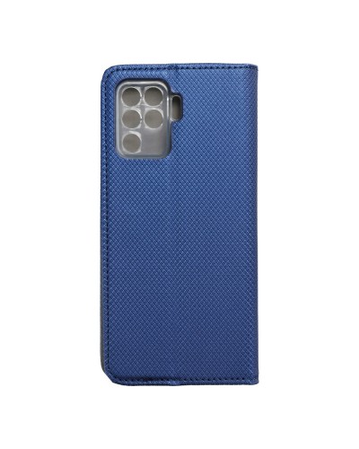 Husă Oppo Reno 5 Lite Smart Book Case tip carte, Albastru