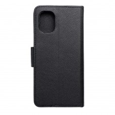 Husă Motorola Moto G55 Fancy Book Tip Carte cu Magnet și 2 Sloturi Card + Buzunar - Negru