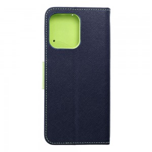 Husă Motorola Moto G75 Fancy Book Tip Carte cu Magnet și 2 Sloturi Card + Buzunar - Albastru