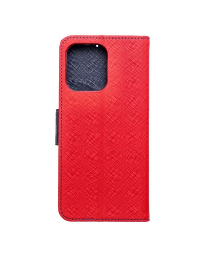 Husă Motorola Moto G75 Fancy Book Tip Carte cu Magnet și 2 Sloturi Card + Buzunar - Roșu