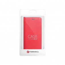 Husă Motorola Moto G 5G Forcell Luna Book tip carte, ramă metalică, Rosu
