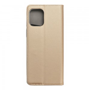 Husă Motorola G100 Smart Book Case tip carte, Auriu