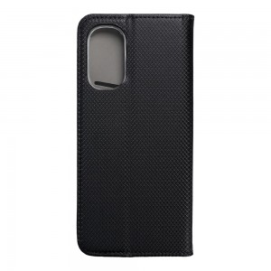 Husă Motorola Moto G52 Smart Book Case tip carte, Negru