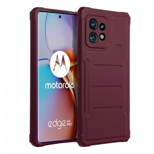 Husă Antișoc Motorola Edge 40 Pro Forcell Carbon Burgundy