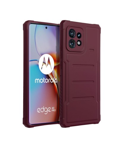 Husă Antișoc Motorola Edge 40 Pro Forcell Carbon Burgundy Husă Antișoc Motorola Edge 40 Pro Forcell Carbon Burgundy