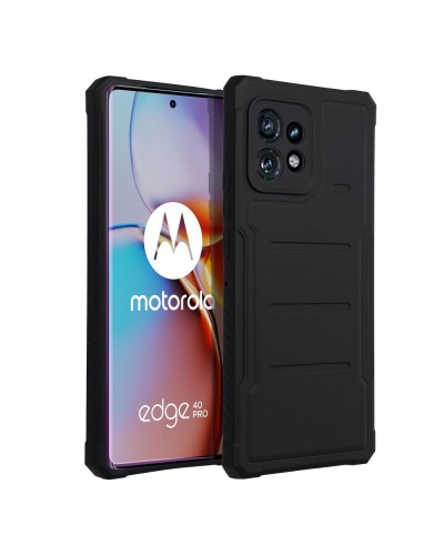 Husă Antișoc Motorola Edge 40 Pro Forcell Carbon Deep Black