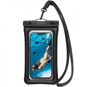 Husă Subacvatică Plutitoare SPIGEN A610 AquaShield Waterproof IPX8 30m, Universală până la 6.9" - Negru