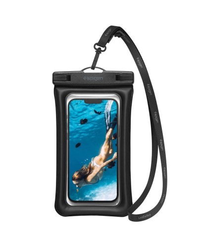 Husă Subacvatică Plutitoare SPIGEN A610 AquaShield Waterproof IPX8 30m, Universală până la 6.9" - Negru