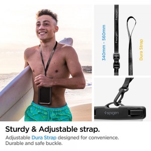 Husă Subacvatică Plutitoare SPIGEN A610 AquaShield Waterproof IPX8 30m, Universală până la 6.9" - Negru