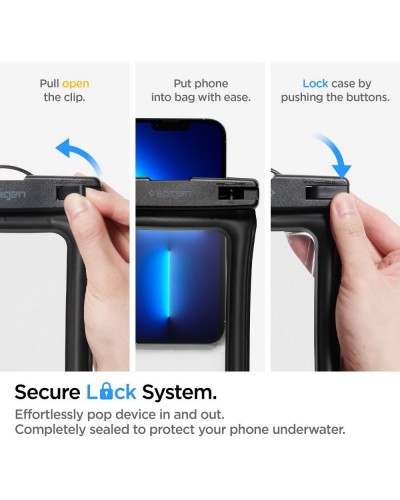 Husă Subacvatică Plutitoare SPIGEN A610 AquaShield Waterproof IPX8 30m, Universală până la 6.9" - Negru Husă Subacvatică Plutitoare SPIGEN A610 AquaShield Waterproof IPX8 30m, Universală până la 6.9" - Negru
