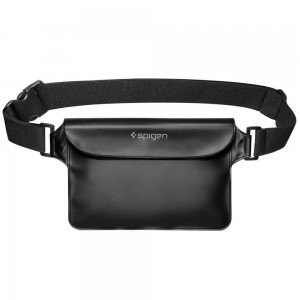 Borsetă Universală Waterproof SPIGEN A620 AquaShield IPX8 30m, cu Bandă de Talie Ajustabilă - Negru