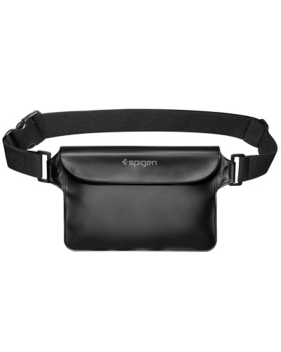 Borsetă Universală Waterproof SPIGEN A620 AquaShield IPX8 30m, cu Bandă de Talie Ajustabilă - Negru