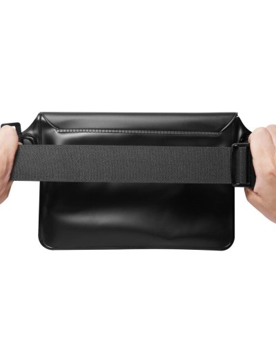Borsetă Universală Waterproof SPIGEN A620 AquaShield IPX8 30m, cu Bandă de Talie Ajustabilă - Negru