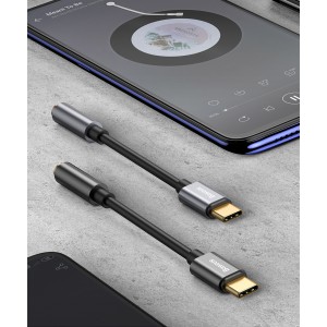 Adaptor Audio Baseus L54 Jack 3.5mm to USB-C - Gri