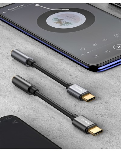 Adaptor Audio Baseus L54 Jack 3.5mm to  USB-C - Gri