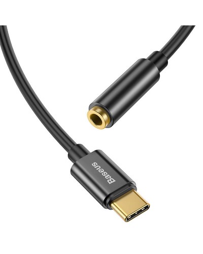 Adaptor Audio Baseus L54 Jack 3.5mm to USB-C - Negru Adaptor Audio Baseus L54 Jack 3.5mm to USB-C - Negru