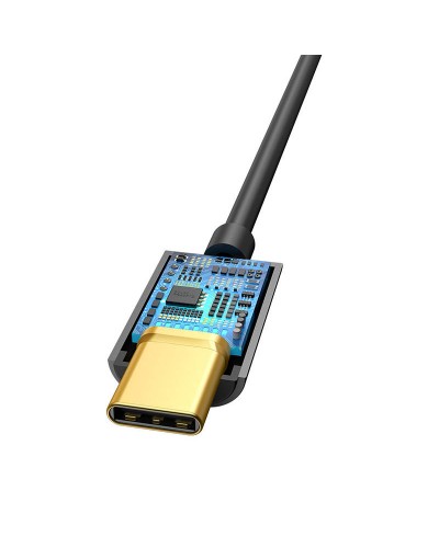Adaptor Audio Baseus L54 Jack 3.5mm to USB-C - Negru Adaptor Audio Baseus L54 Jack 3.5mm to USB-C - Negru