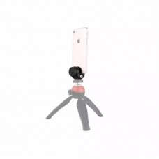 Suport Telefon PULUZ PU371 Clemă Metalică cu Filet 1/4" pentru Trepied și Selfie Stick, Rotire 360° - Negru