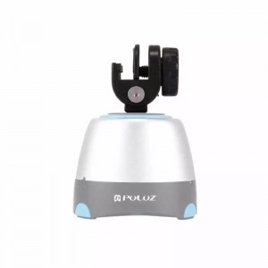 Suport Telefon PULUZ PU371 Clemă Metalică cu Filet 1/4" pentru Trepied și Selfie Stick, Rotire 360° - Negru
