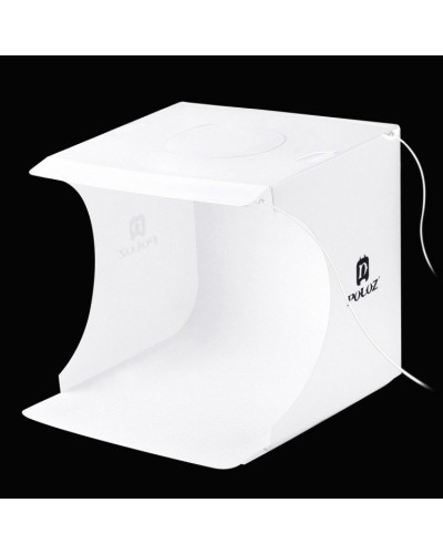 Cort Foto PULUZ PU5137 20cm cu LED 1100 Lumeni și 6 Fundaluri, Pliabil pentru Fotografie de Produs