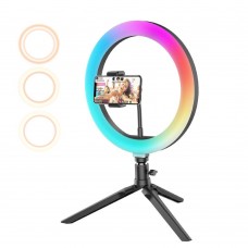Lampa Circulara LED cu Suport telefon BlitzWolf  BW-SL5 LED Flash Ring RGB