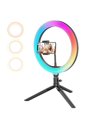 Lampa Circulara LED cu Suport telefon BlitzWolf  BW-SL5 LED Flash Ring RGB