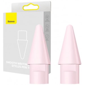 Set 2x Rezervă Vârfuri Stylus Baseus Smooth Writing Series, POM Anti-Alunecare - Baby Pink