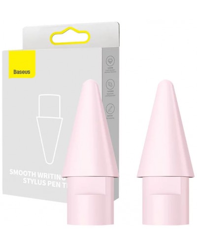 Set 2x Rezervă Vârfuri Stylus Baseus Smooth Writing Series, POM Anti-Alunecare - Baby Pink