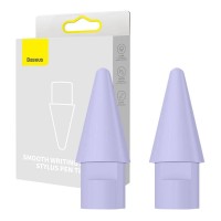 Set 2x Rezervă Vârfuri Stylus Baseus Smooth Writing Series, POM Anti-Alunecare - Lila