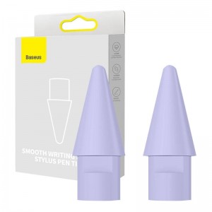 Set 2x Rezervă Vârfuri Stylus Baseus Smooth Writing Series, POM Anti-Alunecare - Lila