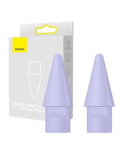 Set 2x Rezervă Vârfuri Stylus Baseus Smooth Writing Series, POM Anti-Alunecare - Lila