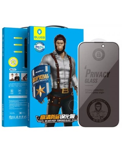 Folie Sticla Securizata iPhone 13 Pro BLUEO Mr. Monkey Glass 5D Privacy