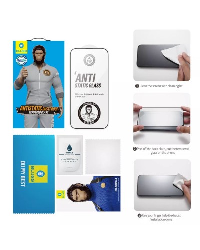 Folie Sticla Securizata iPhone 14 BLUEO Mr. Monkey Glass 5D Strong HD