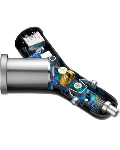 Încărcător Auto Baseus Circular Type 30W Negru