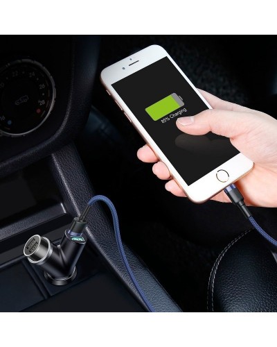 Încărcător Auto Baseus Circular Type 30W Negru